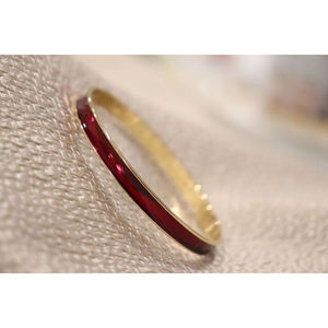 MONET Classic Vintage Red Enamel Slim Bangle **2 AVAILABLE TO SELL**